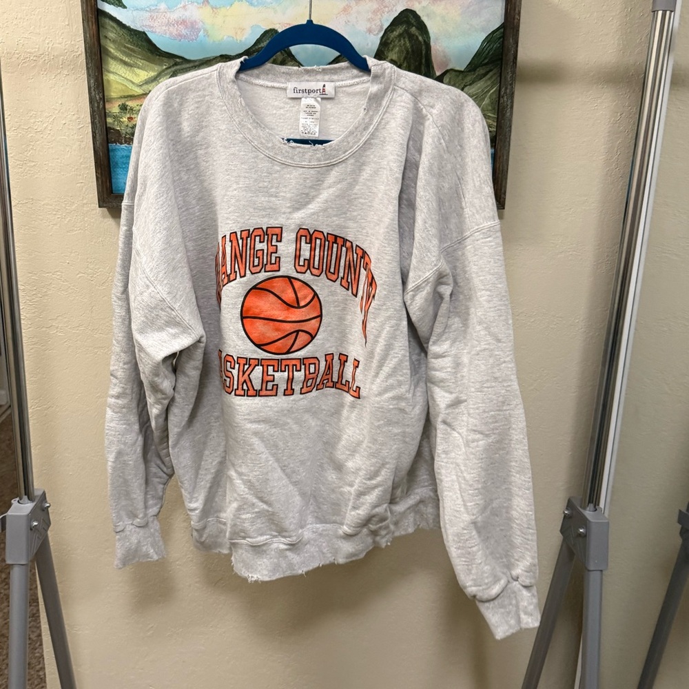 Gray Orange County Basketball Sweatshirt